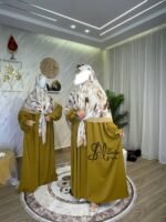 طقم عبائة ريما مع فولار ماليزي – Image 5