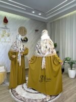 طقم عبائة ريما مع فولار ماليزي – Image 8