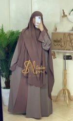طقم عباية البروش مع خمار سترة – Image 5