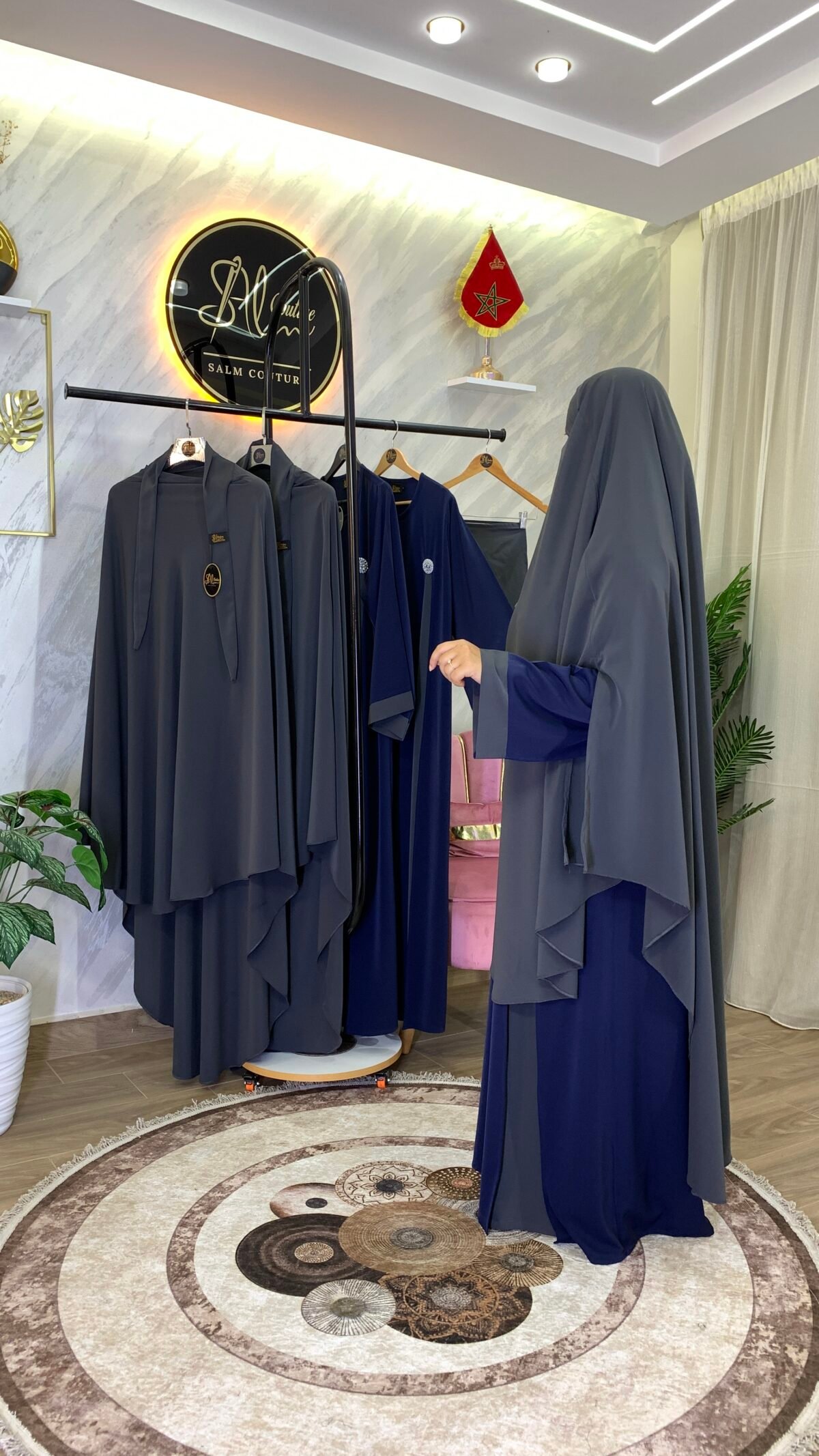 طقم عباية البروش مع خمار سترة – Image 15
