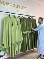 طقم عباية البروش مع خمار سترة – Image 7