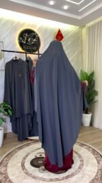 طقم عباية البروش مع خمار سترة – Image 11