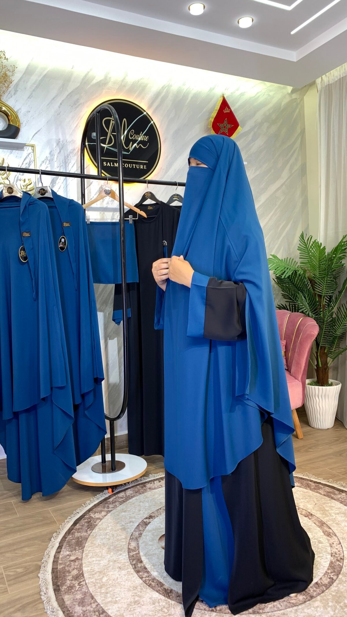طقم عباية البروش مع خمار سترة – Image 24