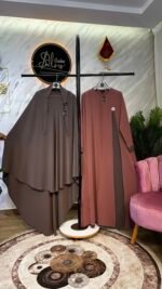 طقم عباية البروش مع خمار سترة – Image 27
