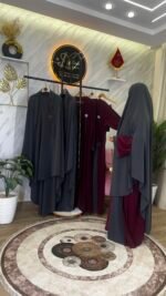 طقم عباية البروش مع خمار سترة – Image 14