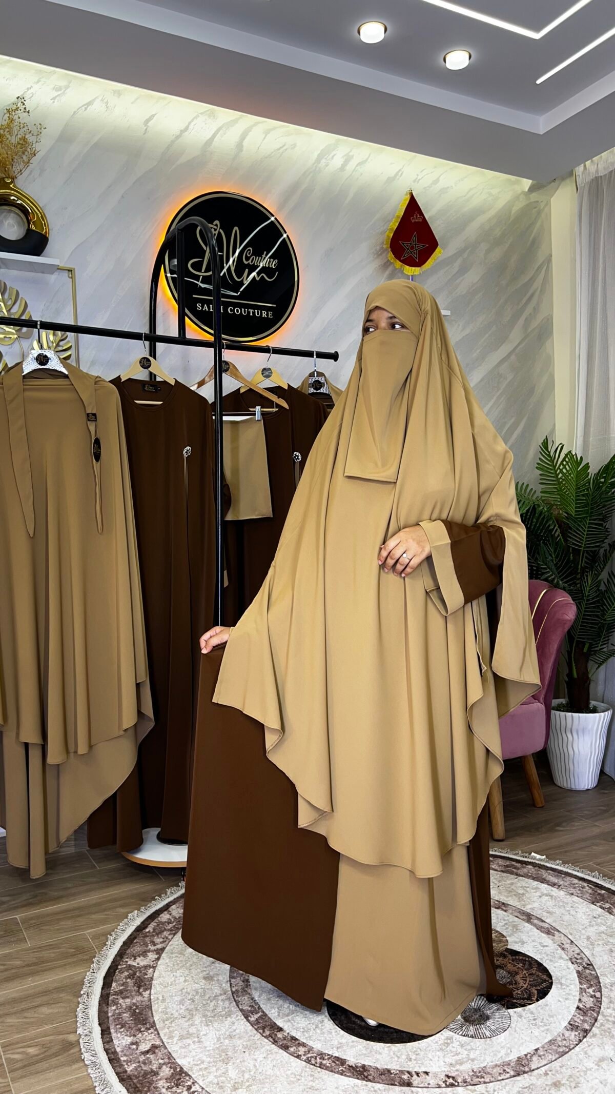 طقم عباية البروش مع خمار سترة – Image 22
