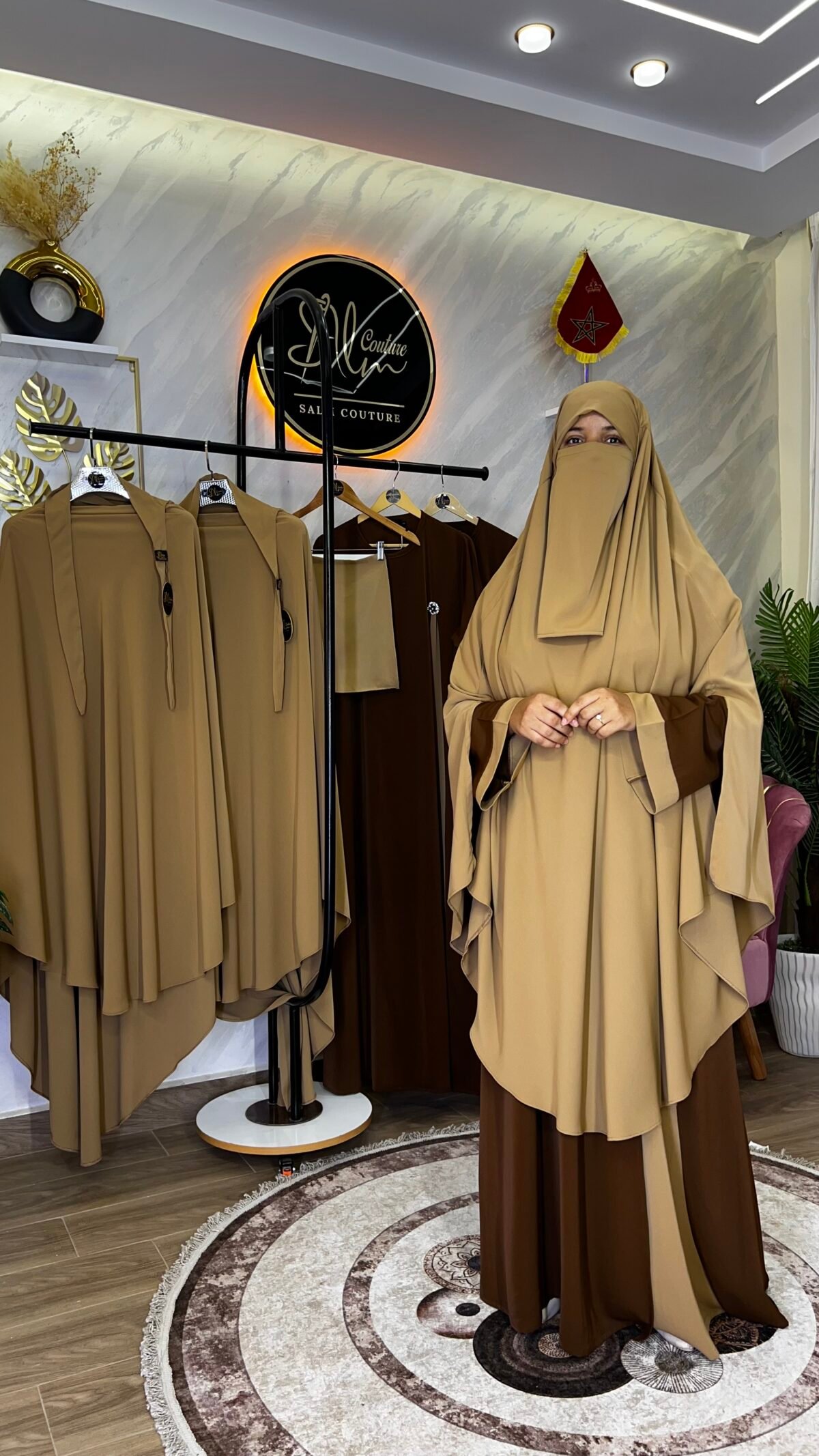 طقم عباية البروش مع خمار سترة – Image 20