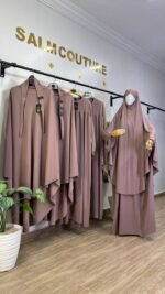 طقم عباية التركيز مع خمار سترة