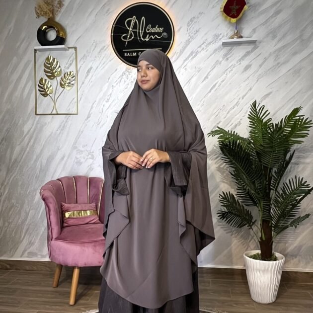 طقم عباية قباء مع خمار سترة