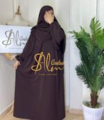 عبائة التركيز مع خمار سترة – Image 10