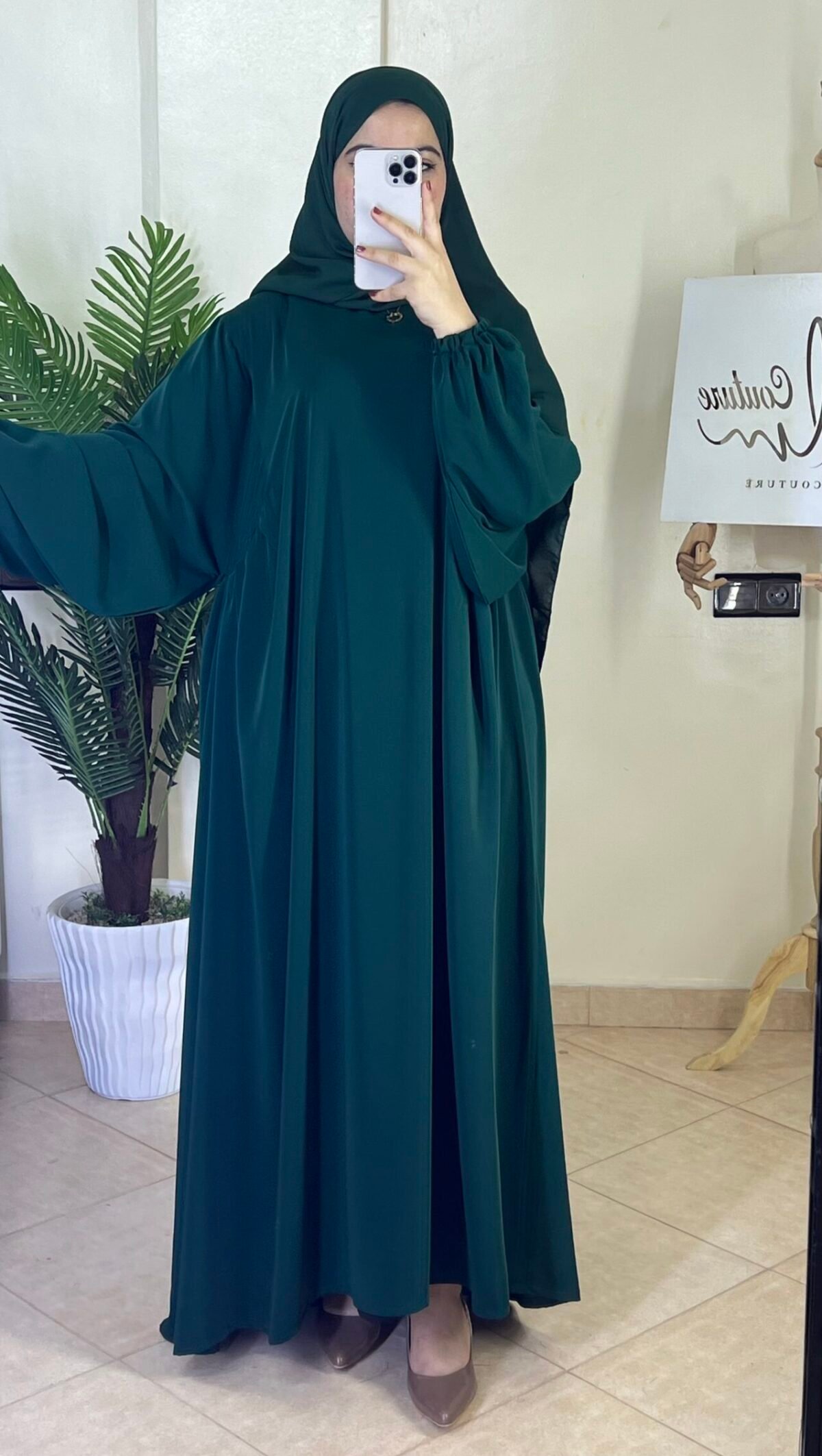 عبائة التركيز مع خمار سترة – Image 6
