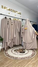 عبائة التركيز مع خمار سترة – Image 18