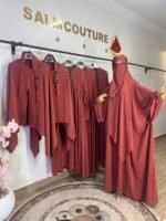 طقم لينا مع خمار لينا ونقاب هدية – Image 4